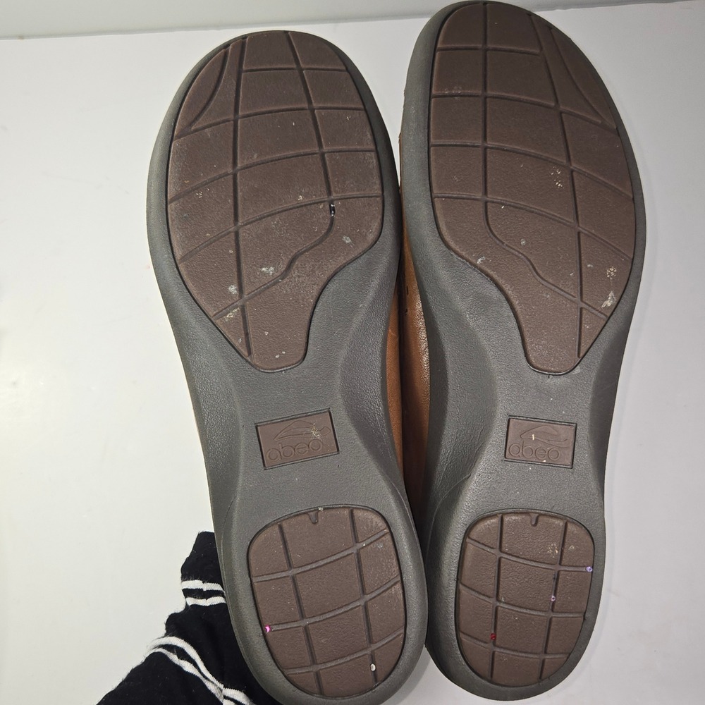 Abeo Edith PEW1062 Brown Leather Perforated Comfort Mules Clogs Womens 11 - Picture 7 of 12